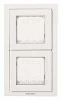 Рамка 2-м 2мод. Zenit монтажная + набор монтаж. IP55 FM бел. ABB 2CLA327200N1101