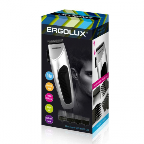 Машинка для стрижки волос ELX-HC03-C42 10Вт 220-240В серебр. Ergolux 13960 фото 4