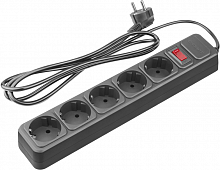 Фильтр сетевой 5х1.8м 10А IP20 90 835 OSP-1-05-180-ESC-3х0.75-BL черн. ОНЛАЙТ 90835
