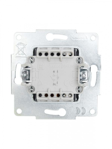 Выключатель 1-кл. 1п СП Vesna 10А IP20 с индикацией механизм графит. LEZARD 742-3488-111 фото 3