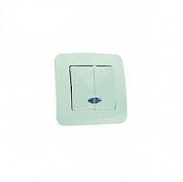 Выключатель 2-кл. СП Lillium N 10А IP20 с подсветкой бел. Makel 55023