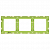 Рамка 3-м Стокгольм бел. с линией цвета зел. PROxima EKF EAM-G-302-10
