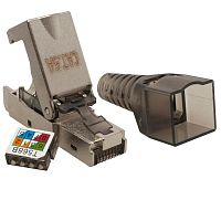Коннектор 8P8C STP кат.6A RJ-45 безынструментальный (DIY) SUPRLAN 10-0240-1