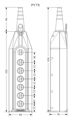 Пульт управления пустой EMAS PV7X фото 2