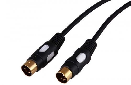 Шнур DIN 5PIN Plug - DIN 5PIN Plug 1.5м (GOLD) Rexant 17-2522