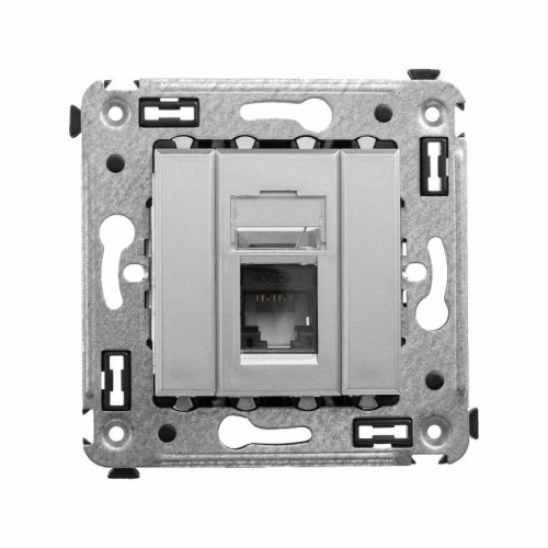 Розетка компьютерная 1-м СП Avanti "Закаленная сталь" RJ45 кат.6 DKC 4404293