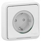 Розетка СП Mureva Styl защ. шторки с заземл. бел. IP55 SchE MUR39132
