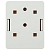 Розетка компьютерная 1-м RJ45 кат.5E неэкранир. Эра Б0056900