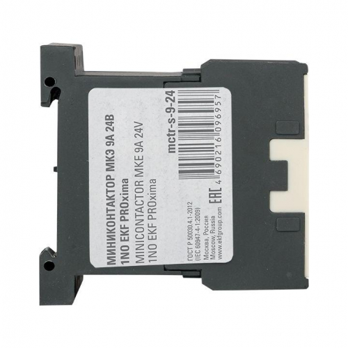Мини-контактор МКЭ 9А кат. 24В AC 1НО PROxima EKF Mctr-s-9-24 фото 5