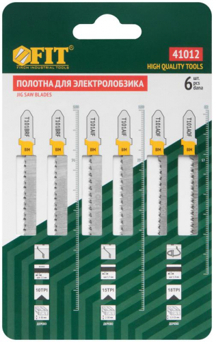Набор полотен для электролобзика 6шт (T101BRFx2 T101AOF x2 T101AIF x2) FIT 41012 фото 2