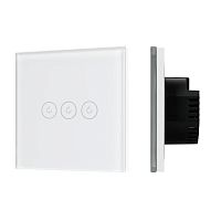 Выключатель сенсорный 3-кл. СП SWT-OMALI-S03-ZB-WH 10А IP20 250В Zigbee стекло бел. Arlight 050042