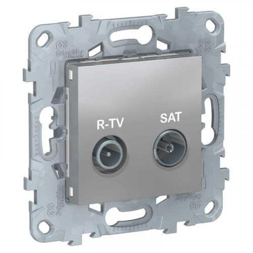 Механизм розетки R-TV/SAT UNICA NEW оконечная алюм. SchE NU545530