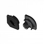 Заглушка SL-KANT-H10 BLACK с отверстием пластик (комплект) Arlight 049410