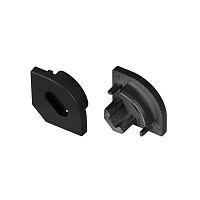 Заглушка SL-KANT-H10 BLACK с отверстием пластик (комплект) Arlight 049410