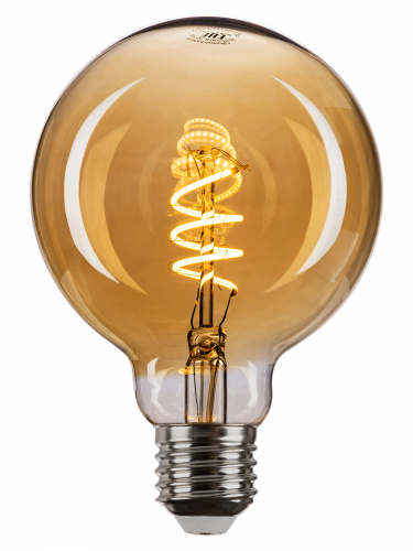 Лампа светодиодная «Винтаж» золотистая G95 (со спиралью), 4 Вт, 230 В, 2700 К, E27 (шар) TDM фото 2
