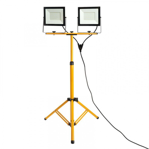 Прожектор LL-505 2х100Вт 6400К IP65 230В на штативе черн. FERON 48506