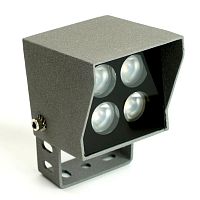 Прожектор светодиодный LL-895 4Вт IP66 AC 220-240В 65х75х125мм квадрат красн. FERON 51696