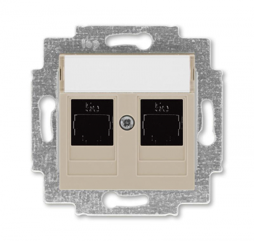 Розетка информационная Levit двойная 2хRJ45 кат. 5e кофе макиато ABB 2CHH295118A6018