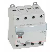 Выключатель дифференциального тока (УЗО) 4п 80А 300мА тип AC DX3 N справа Leg 411725