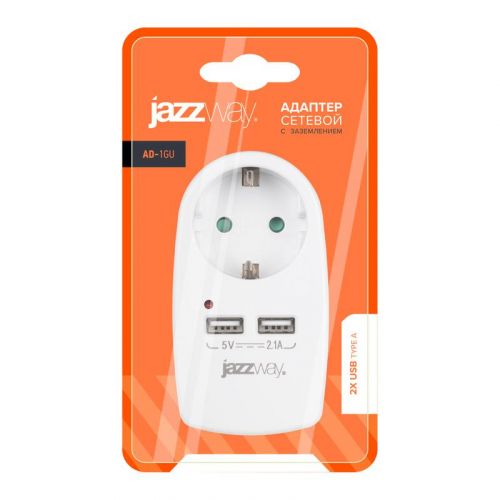 Адаптер AD-1GU USB заземл. JazzWay 5051744 фото 5