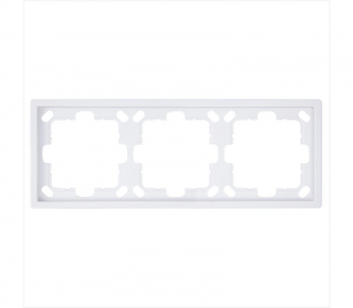 Рамка 3-м СП FD бел. глянцевый Jasmart FD1003W фото 2