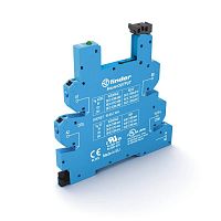 Розетка MasterOUTPUT с безвинт. клеммами Push-in для реле 34 серии 24В DC в комплекте пластик. клипса опции: LED FINDER 93657024