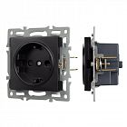 Механизм электрической розетки SCT-MEU1-PL-BK (250В 16А) Arlight 043731