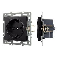 Механизм электрической розетки SCT-MEU1-PL-BK (250В 16А) Arlight 043731