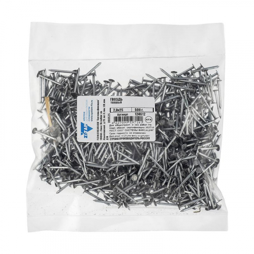 Гвоздь толевый 2х25 (уп.0.5кг) Tech-Krep/Zitar 124612