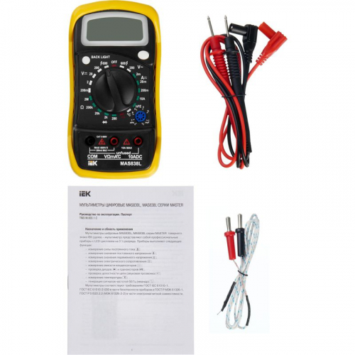 Мультиметр цифровой Master MAS838L IEK TMD-3L-838 фото 7