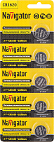 Элемент питания литиевый CR1620 94 780 NBT-CR1620-BP5 (блист.5шт) Navigator 94780