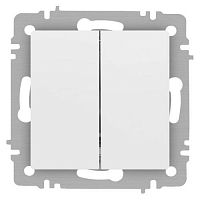 Выключатель 2-кл. СП Accent 6-104-01М 10А IP20 250В AL/CU бел. матов. Intro Б0063456