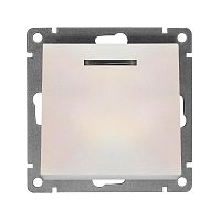 Выключатель 1-кл. СП Афина 10А IP20 с подсветкой механизм жемчуж. Universal A0121-OBr