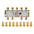 Делитель ТВх8 + 9шт F 5-1000 МГц (GOLD) box (уп.5шт) Rexant 05-6105-1