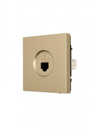 Розетка телефонная СП ZIMA IP20 евро стандарт механизм зол. LEZARD 704-3688-137 фото 2