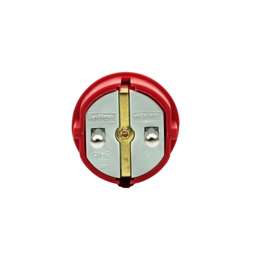 Вилка прямая MultiSet 16А 2К+З 250В IP44 каучук красн. SE MST4401RD фото 5