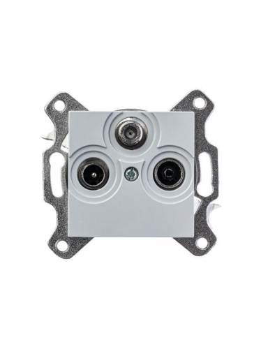 Розетка TV-R-SAT Levit единственная сер. ABB 2CHH083303A6016 фото 3