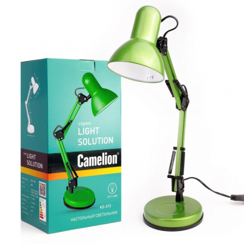 Светильник настольный KD-313 C05 40Вт E27 230В зел. Camelion 13642 фото 2