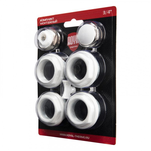 Комплект монтажный 1дюймх3/4дюйм бел. Royal Thermo НС-1614213 фото 8