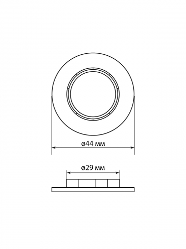 Кольцо для патрона Е14, термостойкий пластик, черный, Б/Н TDM фото 4