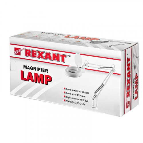 Лупа на струбцине круглая 8D с подсветкой бел. Rexant 31-0021 фото 4