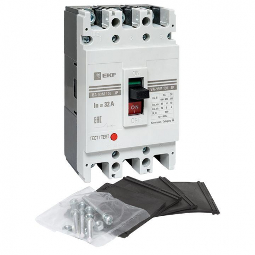 Выключатель автоматический 3п 100/32А 35кА ВА-99М PROxima EKF mccb99-100-32m фото 8
