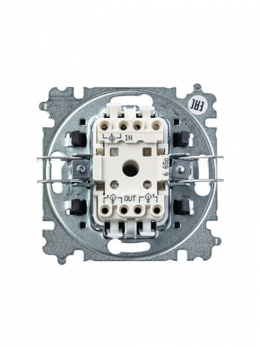 Переключатель 1-кл. СП Levit IP20 серебр./дым. черн. ABB 2CHH590645A6070 фото 2