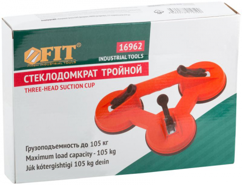 Стеклодомкрат пластиковый тройной грузоподъемность 105кг FIT 16962 фото 3