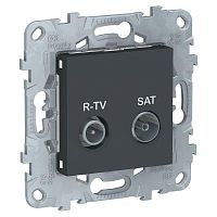 Розетка телевизионная одиночная TV/R/SAT Unica New механизм антрацит SchE NU545454