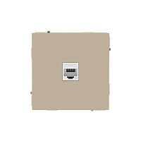 Розетка компьютерная 1-м KANT RJ45 кат.6A без шторки ванильн. марципан DKC 7015673