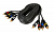 Шнур 4RCA Plug - 4RCA Plug 1.5М (GOLD) Rexant 17-0312