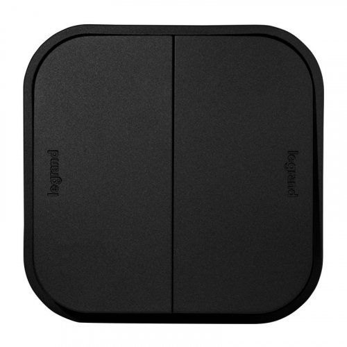 Переключатель проходной 2-кл. ОП Quteo 10А IP20 250В черн. матов. IEK 782479 фото 3