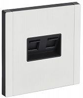 Розетка компьютерная 2-м FORTE&PIANO FP234M RJ45 кат.6 бел. IEK FP-K20-2-M-K01
