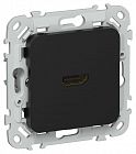 Розетка HDMI СП FLITE РШДМА-ФлЧ механизм черн. IEK FI-H10-K02
